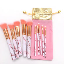 Load image into Gallery viewer, The Marble Make Up Brushes, 10pcs Soft Brushes