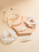 Load image into Gallery viewer, All White Hair Accessories Set