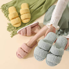 Load image into Gallery viewer, Fluffy Open Toe Slippers