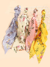 Load image into Gallery viewer, Floral Hair Scarf Scrunchies
