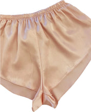 Load image into Gallery viewer, Silk Peach and Black Shorts