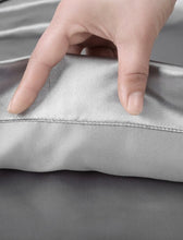 Load image into Gallery viewer, Light Gray Silk Long Pillowcase
