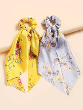 Load image into Gallery viewer, Floral Hair Scarf Scrunchies