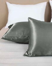 Load image into Gallery viewer, Premium Satin Gray Pillowcase (2pcs)