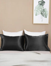 Load image into Gallery viewer, Premium Satin Black Pillowcase (2pcs)
