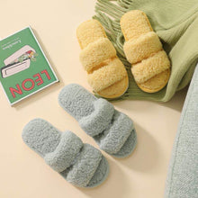 Load image into Gallery viewer, Fluffy Open Toe Slippers
