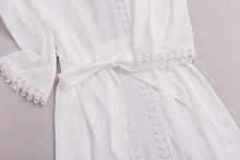 Load image into Gallery viewer, White Silk Robe Sets