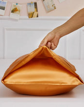 Load image into Gallery viewer, Premium Satin Orange Pillowcase (2 pcs)