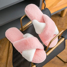 Load image into Gallery viewer, Faux Fur Warm Slippers
