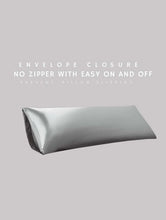 Load image into Gallery viewer, Light Gray Silk Long Pillowcase