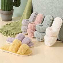 Load image into Gallery viewer, Fluffy Open Toe Slippers