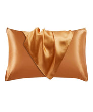 Load image into Gallery viewer, Premium Satin Orange Pillowcase (2 pcs)
