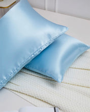 Load image into Gallery viewer, Premium Satin Blue Pillowcase (2pcs)