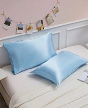 Load image into Gallery viewer, Premium Satin Blue Pillowcase (2pcs)