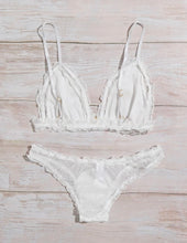 Load image into Gallery viewer, Satin White Lingerie Set