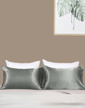 Load image into Gallery viewer, Premium Satin Gray Pillowcase (2pcs)