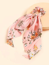 Load image into Gallery viewer, Floral Hair Scarf Scrunchies