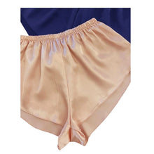 Load image into Gallery viewer, Silk Peach and Blue Shorts