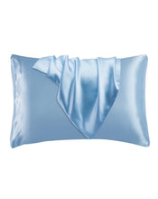 Load image into Gallery viewer, Premium Satin Blue Pillowcase (2pcs)