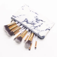Load image into Gallery viewer, The Marble Make Up Brushes, 10pcs Soft Brushes
