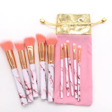 Load image into Gallery viewer, The Marble Make Up Brushes, 10pcs Soft Brushes
