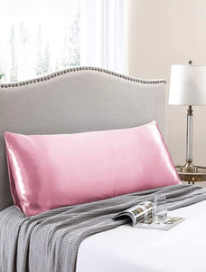 Silk Pink Long Pillowcase