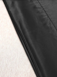 Black Long Silk Pillowcase Cover