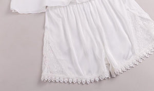 White Silk Robe Sets