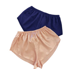Load image into Gallery viewer, Silk Peach and Blue Shorts
