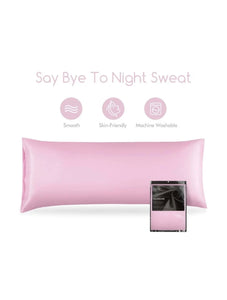 Silk Pink Long Pillowcase