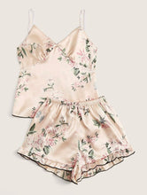 Load image into Gallery viewer, Floral Cami Ruffled Hem Shorts
