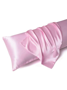 Silk Pink Long Pillowcase