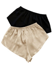 Load image into Gallery viewer, Silk Khaki and Black Shorts
