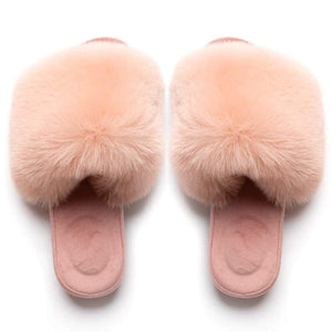 Fur Pom Pom Fluffy Slippers