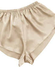 Load image into Gallery viewer, Silk Khaki and Black Shorts
