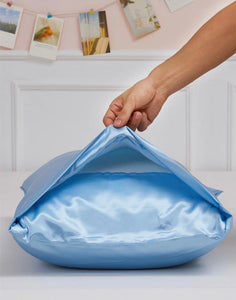 Premium Satin Blue Pillowcase (2pcs)