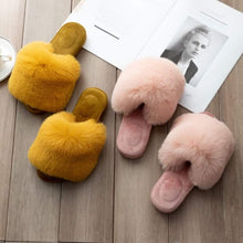 Load image into Gallery viewer, Fur Pom Pom Fluffy Slippers
