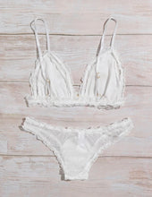 Load image into Gallery viewer, Satin White Lingerie Set
